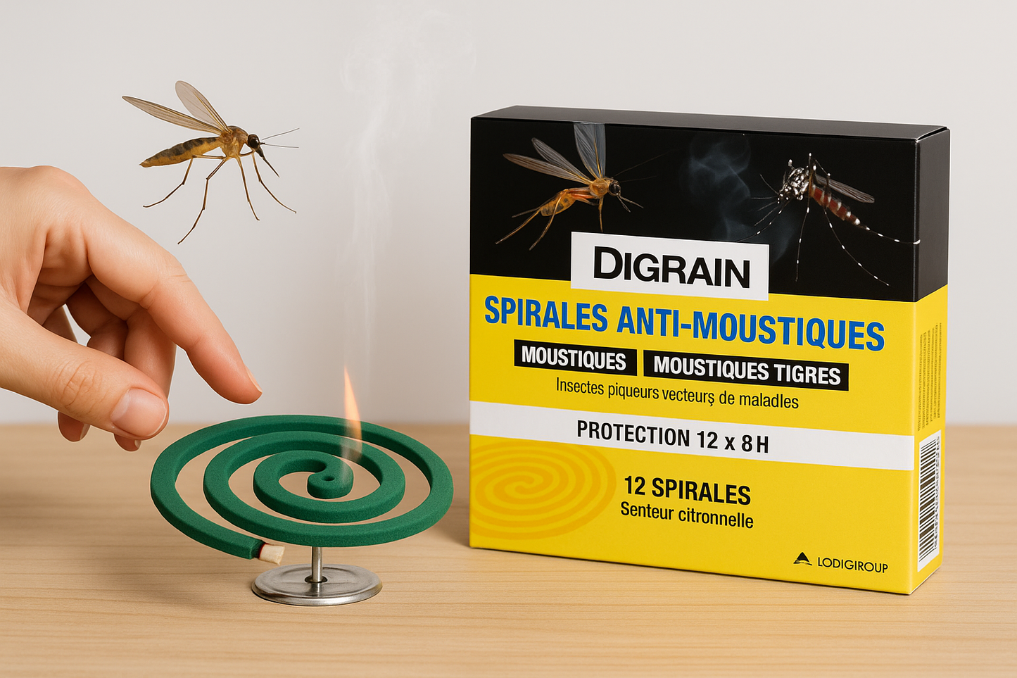 Spirales Anti-Moustiques DIGRAIN® : Protection Efficace Contre les Insectes Volants