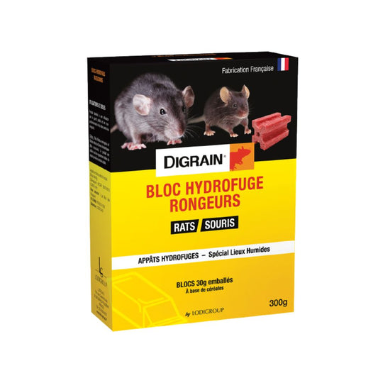 Bloc Anti-Rongeurs DIGRAIN® : Appât Efficace pour Élimination des Rongeurs