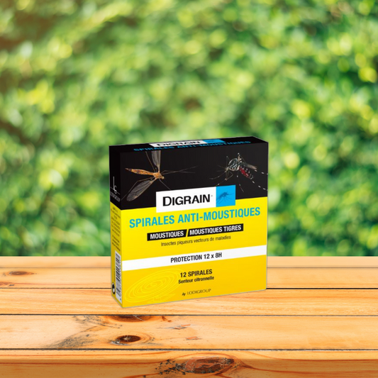 Spirales Anti-Moustiques DIGRAIN® : Protection Efficace Contre les Insectes Volants