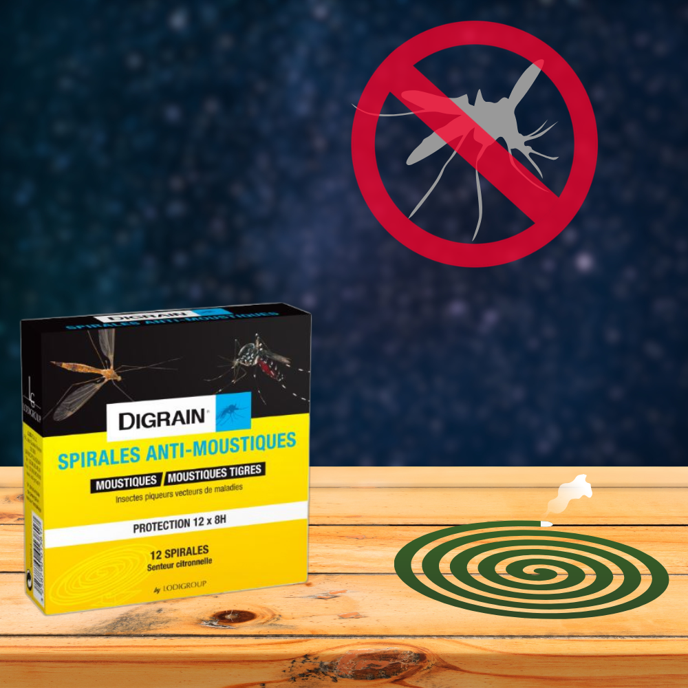 Spirales Anti-Moustiques DIGRAIN® : Protection Efficace Contre les Insectes Volants