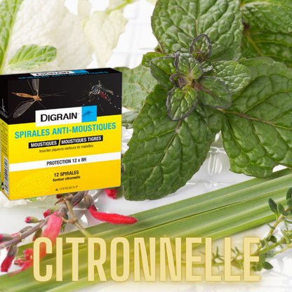 Spirales Anti-Moustiques DIGRAIN® : Protection Efficace Contre les Insectes Volants
